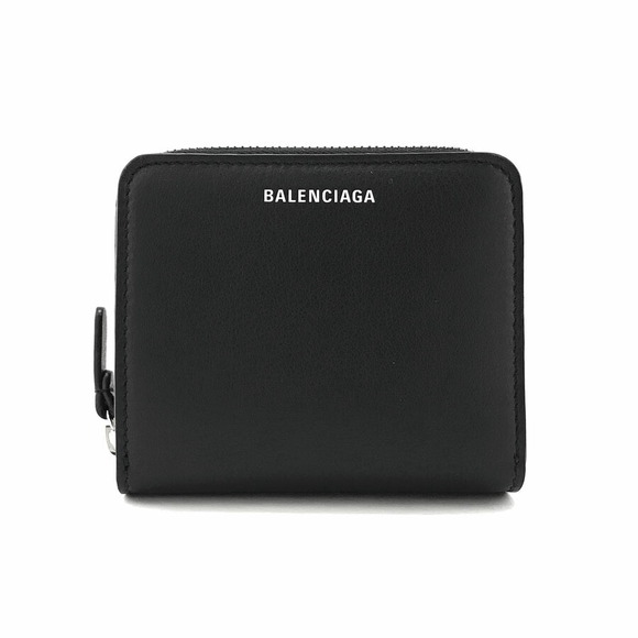 Balenciaga Wallet Bifold Black Leather - Picture 1 of 3